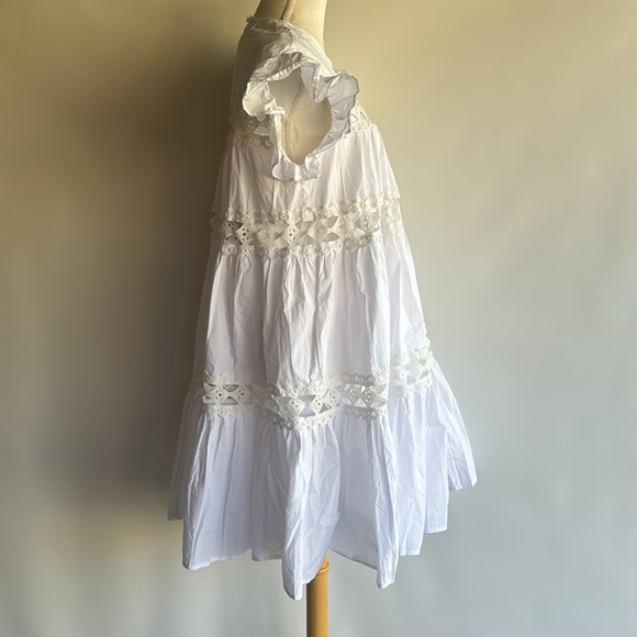 Devotion Twins Lace Tiered Tunic Dress - sz S - Picture 3 of 8
